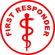 Aufkleber First Responder mit Äskulapstab