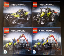 2x Lego Technic: 8049 Traktor mit Forstkran + 9393 Traktor komplett + Anleitung 