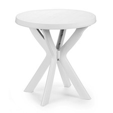 Kunststoff Gartentisch weiß