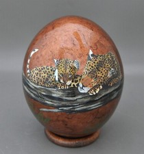 Straussenei in Decoupage -