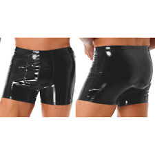 DE Herren Boxershorts Wetlook Hotpants Hose Shorts Lack- Optik Hipste Slip Pants