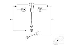 ORIGINAL BMW M-Schaltknauf beleuchtet 5 Gang für 3er E36 E30 5er E34 25112231561