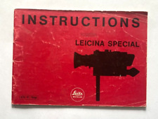Leitz / Leica Leicina Special Instruction in English  #3883