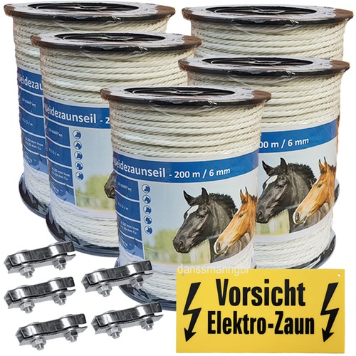 1000 weidezaunseil 6mm - 1000,