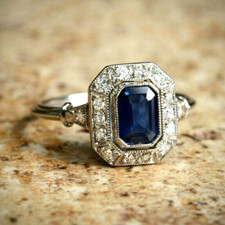 2,6Kt Blau Smaragd Diamant Art