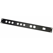 Adam Hall 1U Rackblende 1HE gestanzt 6 XLR male 2 XLR female D-Typ Netzbuchse