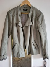 Kunstleder-Jacke im Bikerstil