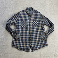 ARMANI JEANS Herren Hemd Shirt 3XL Designer Slim Fit Kariert Langarm 0320 Blau