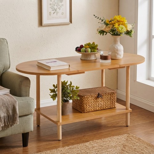 Schicker ovaler couchtisch - couchtisch,