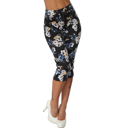 Hose capri blumen - blumen, damen