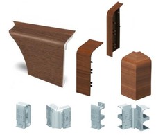 HZ SLF 2000 Sockelleiste und Zubehör Nussbaum - Heizungsrohrverkleidung