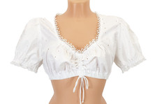 K38) Stockerpoint sexy Dirndlbluse Trachtenbluse Gr. 36 S Weiß Neu