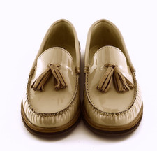 Mokassin  aus Lacklederimitat Gr. 42 Camel Schuhe RPW