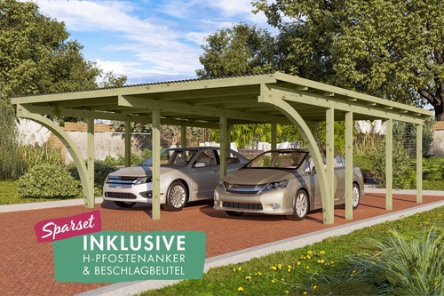 Doppelcarport holzcarport - doppelcarport,