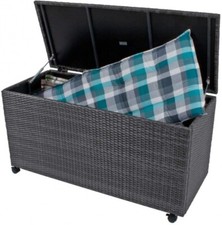 Gartenbox Rattan dunkelgrau