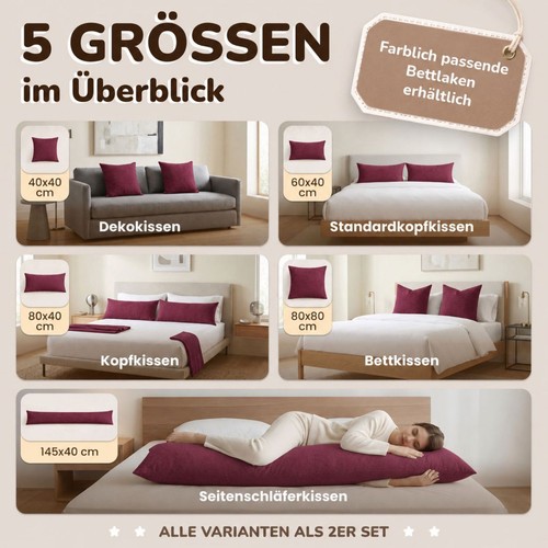 Seitenschläferkissen bezug - seitenschläferkissen,