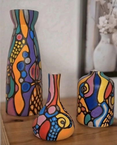 3er art deco - deco', vasen