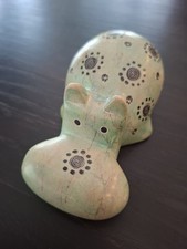 Nilpferd Skulptur Speckstein handgemacht Glücksbringer massiv