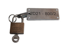 Orig. ABUS Bügelschloss Vorhängeschloss Sicherheitsschloss Ex. Bundeswehr m. Anh