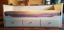 IKEA HEMNES, Tagesbett und Jugendbett 80x200 cm, ausziehbar mit Schubladen, weiß