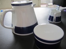 MELITTA 3-teiliger Kaffee-/Tee Kern  Form 23  OSLO Band blau Friesland