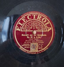 1x Schellackplatte Schellack Hans von Benda Electrola Menuett 10" (15)