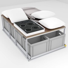 XL Auszugsystem - 150cm Schwerlastauszug - 220kg Vollauszug - Kastenwagen Camper