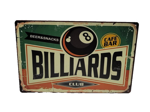 Blechschild billard spruch - blechschild,