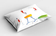 Kopfkissenbezug Modern Wohnzimmer Flauschig Gymnastik Mann und Seitpferd