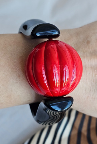 Funky vintage rot schwarz - rot,
