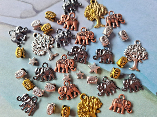 Metallperlen elefant baum - metallperlen,