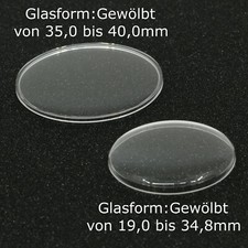 Uhrenglas gewölbtes Uhrglas Acryl Ersatzglas Taschenuhr 19,0 - 40,0mm LAGERWARE