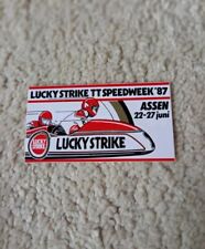 Aufkleber Motorsport Motorrad Assen TT Speedweek 1987 Lucky Strike 