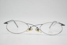 Vintage Brille Filou 2500 mit Sonnenclip Silber Grün Schwarz Oval Brillengestell