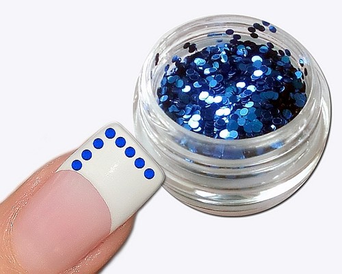 Nail art pailletten dunkelblau - art,