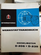Werkstatthandbuch IHC International  Dieselmotor D-206 und D-239