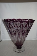 Bleikristallvase lila mit