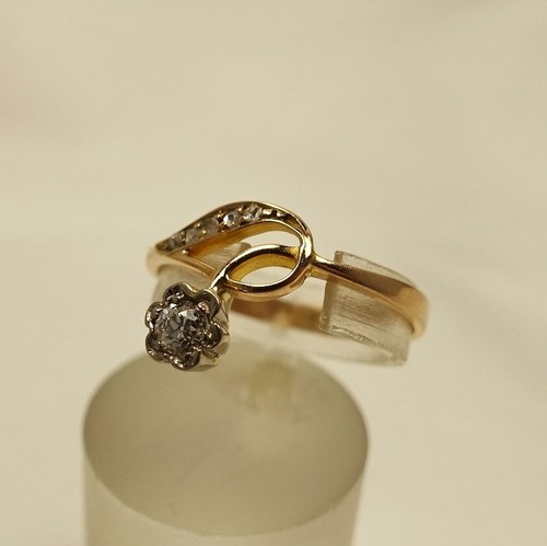Jugendstil diamant ring 585 - jugendstil,