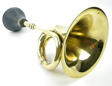 Oldtimer Hupe Nostalgie Ballhupe Tröte Messing poliert Autohorn Fanhupe Handhupe