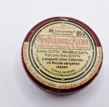 25 Menthol Compretten MBK C. Psicain  - Alte Blechdose - 5,0 x 2,2 cm