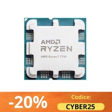 AMD Ryzen 7 7700 CPU Tray AM5 3.8GHz 8Core 16Thread L3 Cache 32MB Sockel 