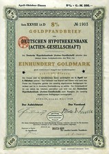 Deutsche Hypothekenbank AG (ING) Berlin, 8% Gold-Pfbr. 1926 (100 GoldM) + Coup.