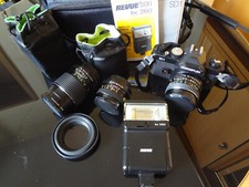 Revueflex SD1 Spiegelreflexkamera Set mit Tasche Objektiven Zubehör Anleitung