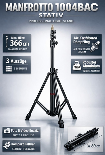 Manfrotto 1004bac stativ - 1004bac,