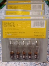 5 Ersatz Kerzen Birnchen Glühdraht für 30er  E10 8V 3 W Lichterkette Weihnachten