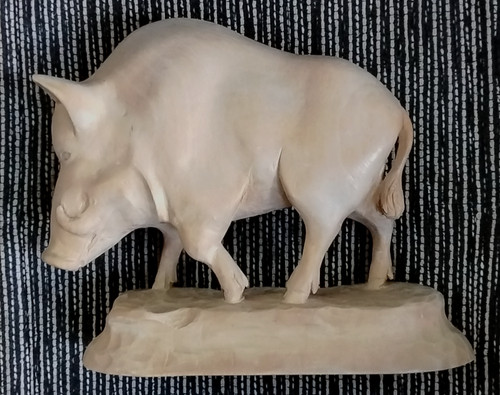 Helle holzfigur wildschwein - holzfigur,,