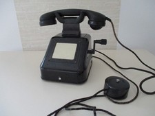 Post Fernsprecher OB 33  Streckentelefon - 1951 -Kurbeltelefon mit Anschlussdose