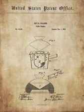 Antique coffee roaster 1855 - 59 : documents for poster / kitchen / coffee shop