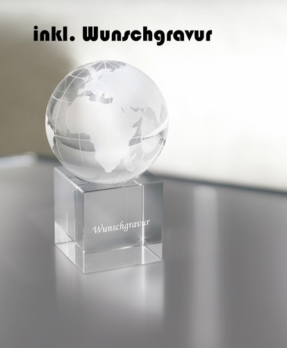 Briefbeschwerer glas weltkugel - briefbeschwerer,