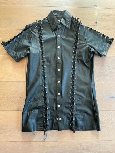 Leder schnürhemd gr - gr., l